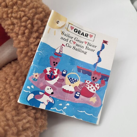 VTG Gund Sailor Gear Teddy Bear Rattle Stuffed Plush Animal 1986 Anchor - Picture 2 of 13